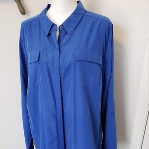 Plus Size Lane Bryant Blue Long Sleeve Top